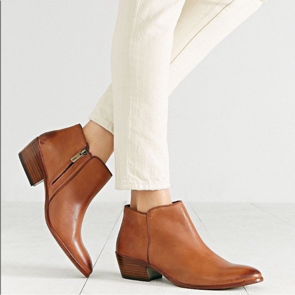 Sam Edelman Shoes - Sam Edelman Petty Brown Leather Ankle Booties Size 9